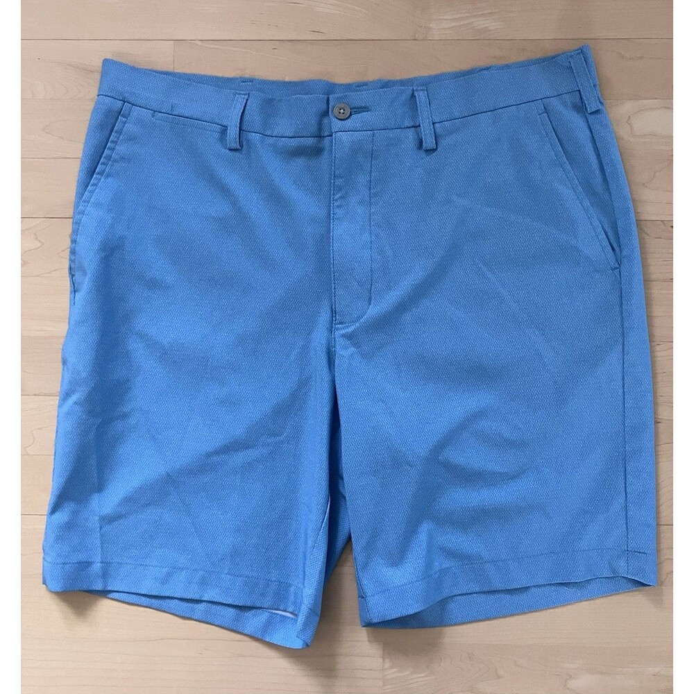 PGA Tour Men’s Flat-Front Stretch Performance Golf Shorts Bright Blue Size 36